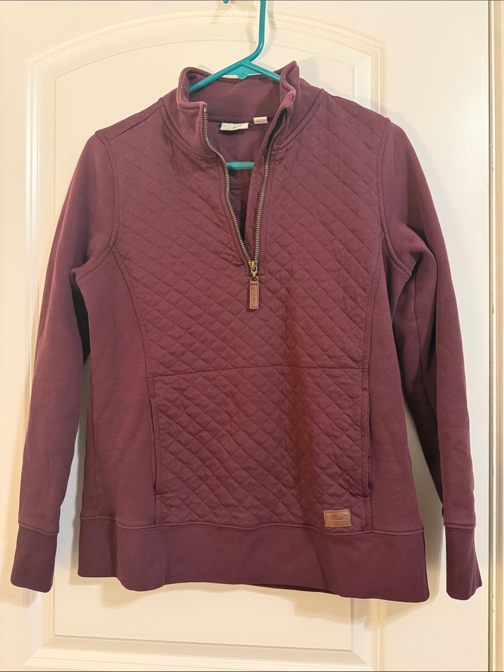 L.L. Bean Quilted Half-Zip Pullover Hoodie